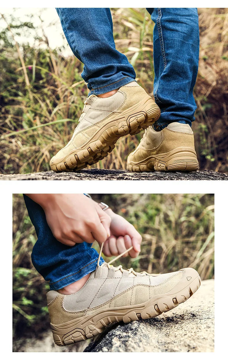 Мужская обувь для походов на открытом воздухе; водонепроницаемые дышащие тактические армейские сапоги; спортивные кроссовки для пустыни; нескользящая обувь для походов
