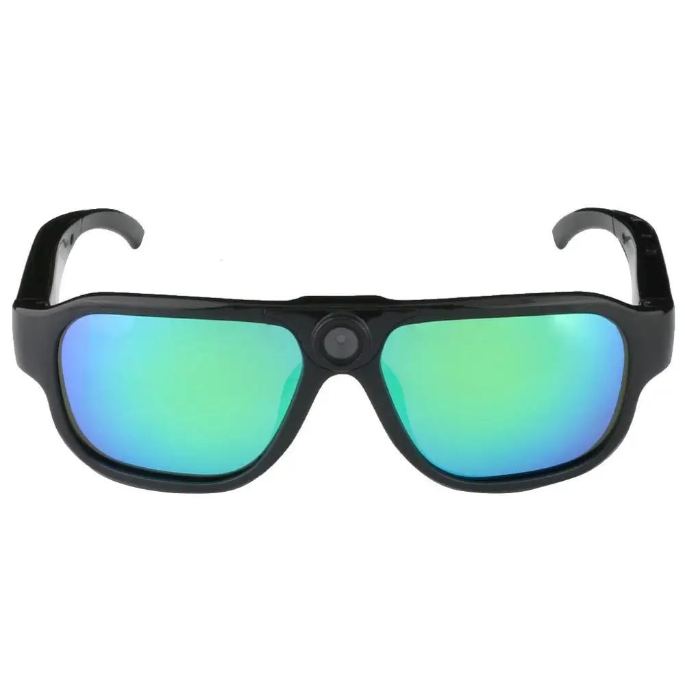 Green lens Новинка 1080P разноцветные солнцезащитные очки камера мини очки DV DVR видео рекордер Спорт на открытом воздухе микро камера вождения Смарт очки - Цвет: Green lens