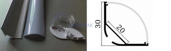 

For 20MM PCB 1000mmX30mmX30mm 1M 2M LED Aluminum Profile for led strip light with round and square cover Free shipping 50pcs/lot