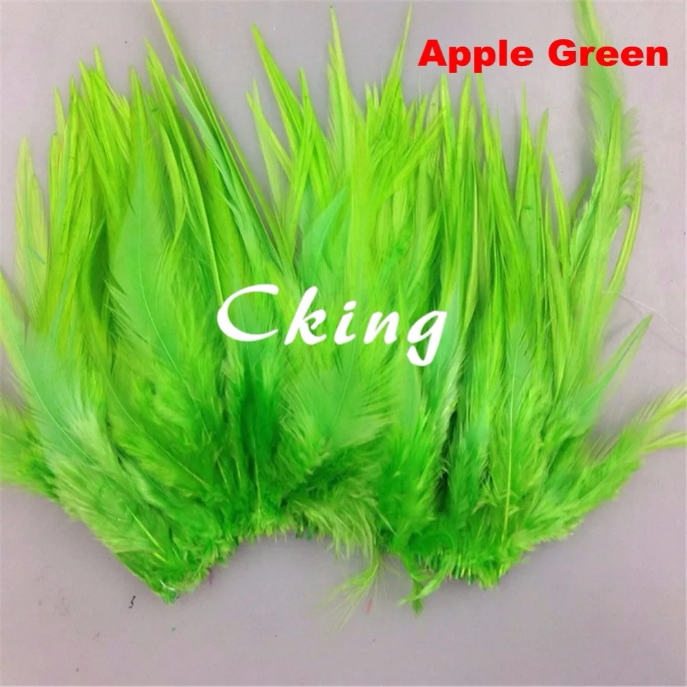

23 colors of Beautiful Rooster feathers 5-6"/12-15cm pheasant chicken plume for DIY Party Craft decoration 1kgs/lot apple green
