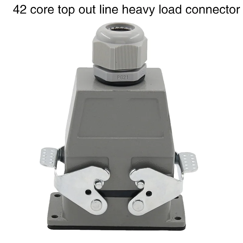  Hdc-hdd-042 conector de alta resistencia 42 núcleos prensado en frío enchufe de aviación rectangula