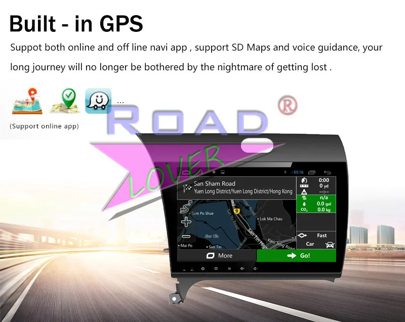 Roadlover 10,2 дюймов Android 6,0 автомобиля gps навигации аудио для KIA K3 2013-стерео Авто Magnitol плеер радио двойной Din NO DVD MP3