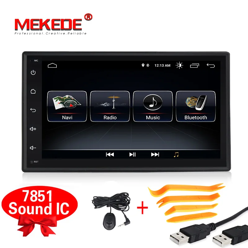 2din универсальный Android8.1 full HD с сенсорным экраном 1024*600 Автомобильный gps навигатор