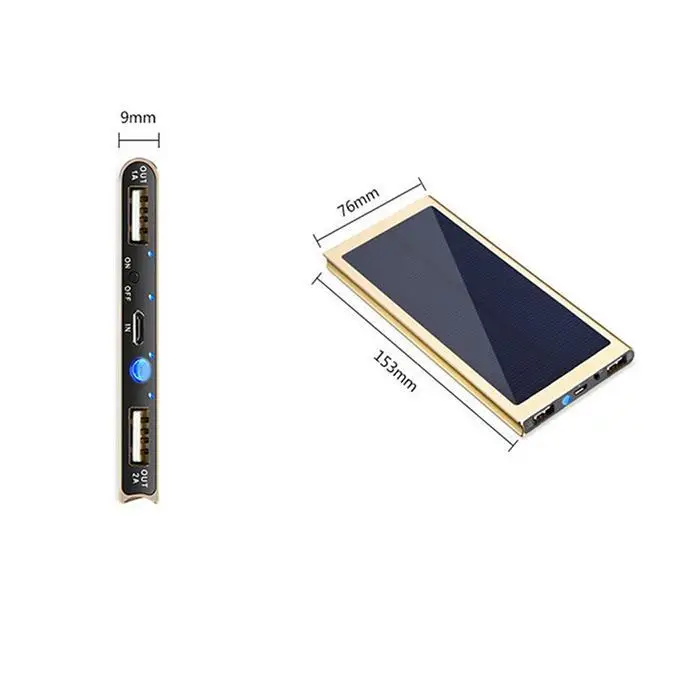 20000 мАч Солнечный внешний аккумулятор, двойной USB внешний аккумулятор, водонепроницаемый аккумулятор, внешняя зарядка, светодиодный светильник, 2USB внешний аккумулятор для iphone MI