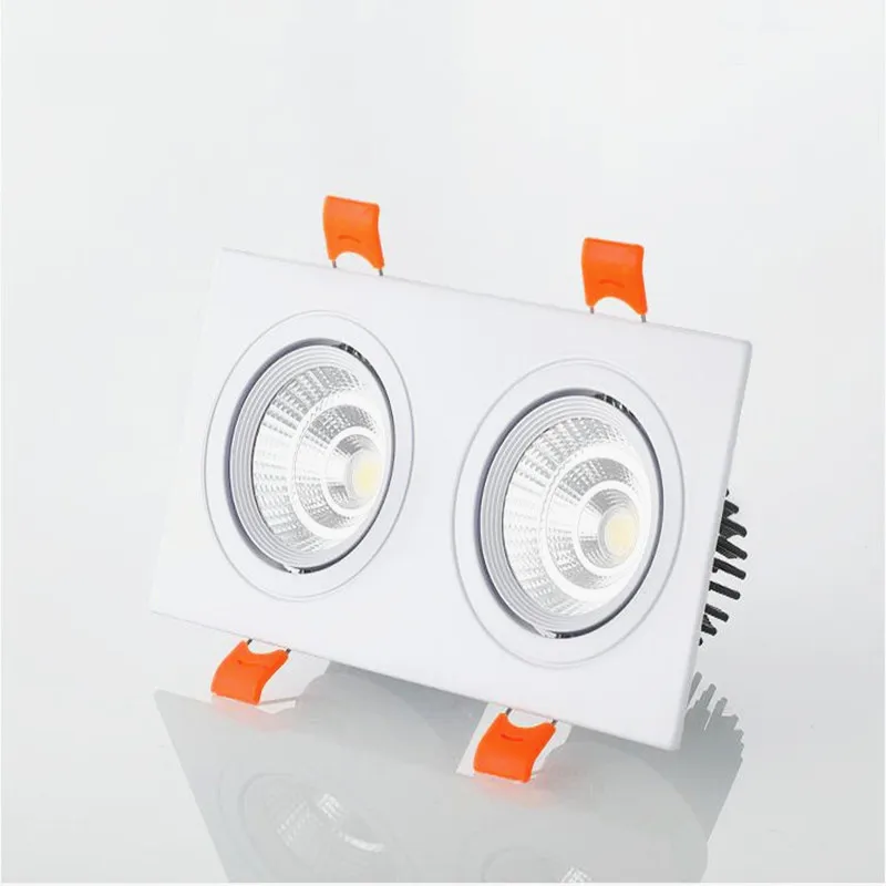Square Dimmable Recessed COB LED Downlights 5W 7W 9W 12W 18W LED Ceiling Spot Lights AC85-265V Ceiling Lamps Indoor Lighting