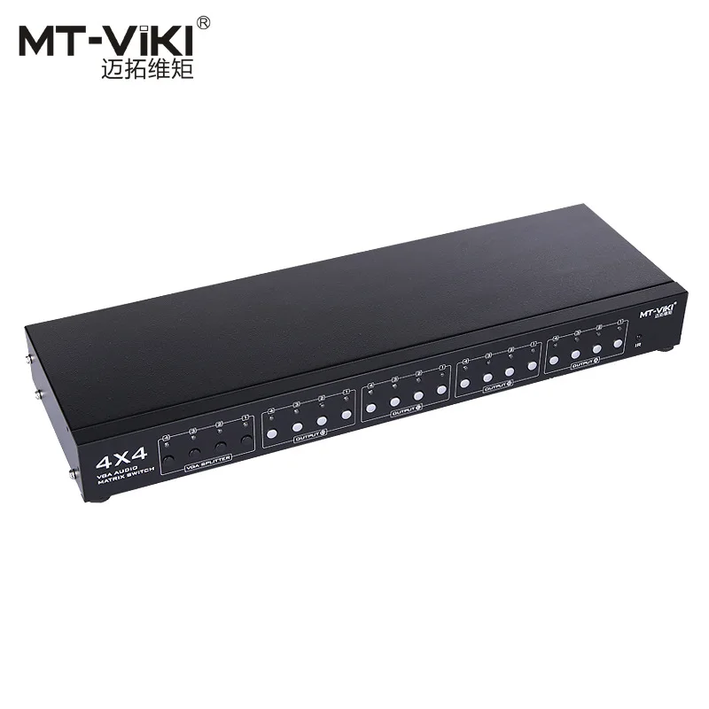 MT-VT414 4 input and 4 output VGA matrix switcher with audio and video widescreen HD remote control MT-VT414 MT-VT414 4 input and 4 output VGA matrix switcher with audio and video widescreen HD remote control MT-VT414