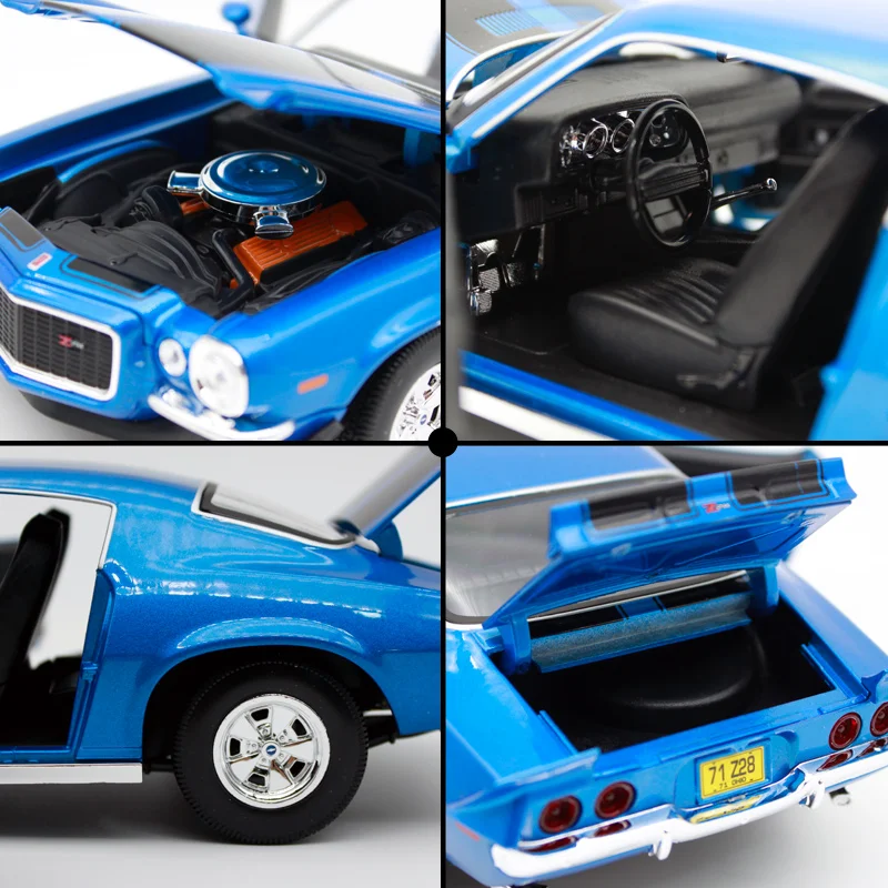 Maisto 1:18 1971 chevrolet camaro синий автомобиль литой под давлением роскошная классическая модель автомобиля винтажная модель автомобиля Игрушечная модель автомобиля информация для отслеживания