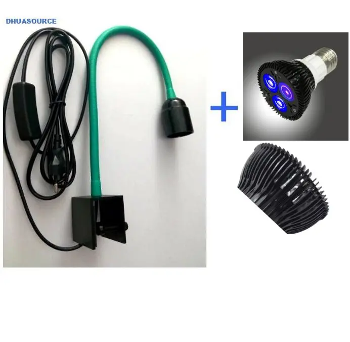 Светодиодный светильник для выращивания 6 Вт светодиодный аквариумная лампа с зажимом-фиксатором свет для выращивания рыбы зажим для бака светодиодный светильник с зажимом для морской коралловый риф SPS LPS
