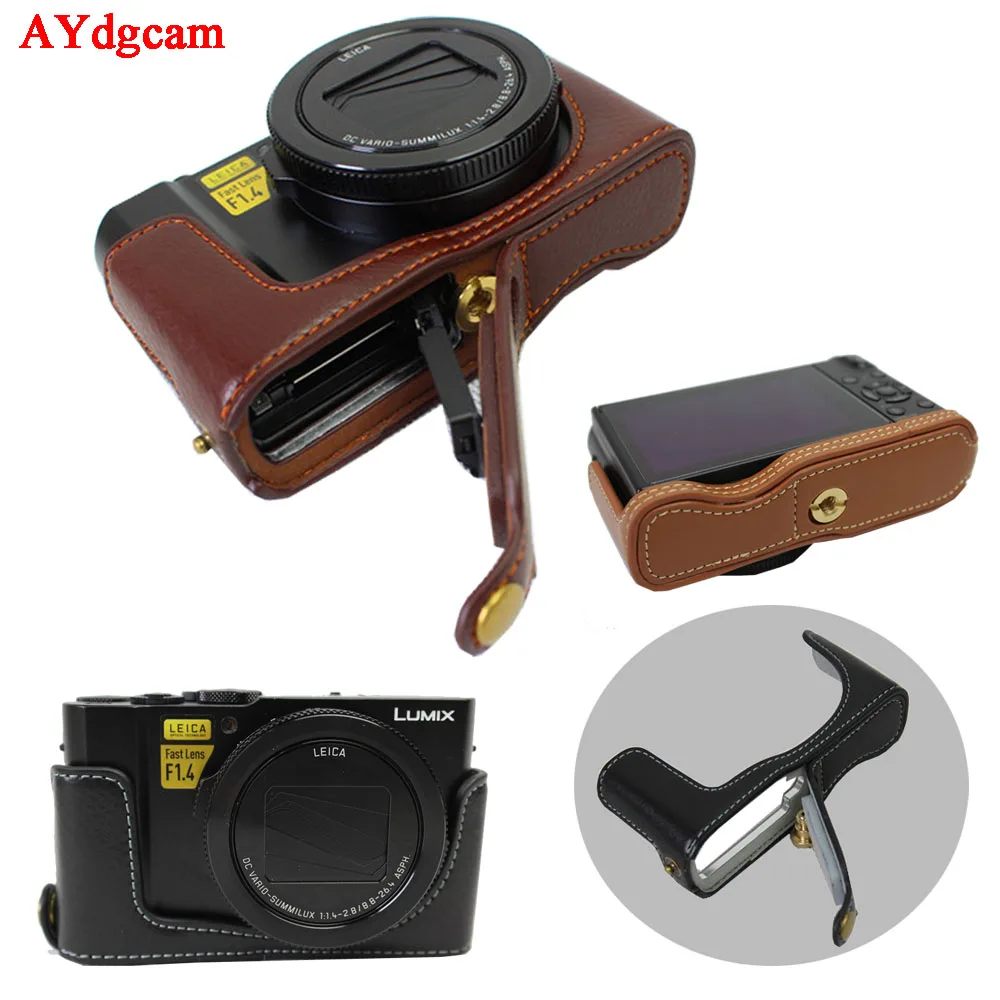 Чехол из натуральной кожи для камеры Panasonic LX10 LUMIX LX10|half case|camera bag casecamera |