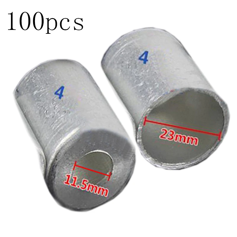 3/8 ''1/2'' 5/8 ''3/4'' алюминиевый Обжимной наконечник 100 шт для автомобиля кондиционера стандарт/уменьшенный барьер хладагента шланг - Название цвета: R12 23MM  100pcs
