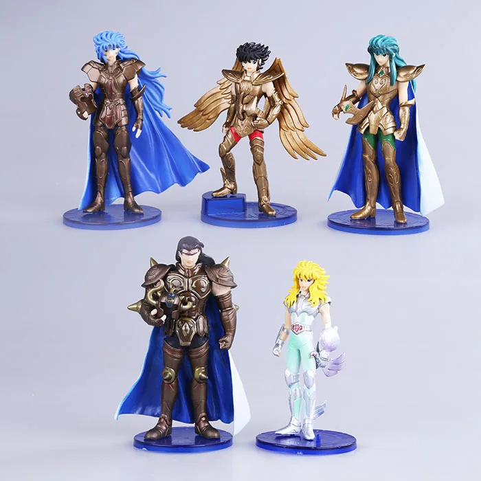 

J Ghee Anime 5Pcs/set Saint Seiya Shiryu PVC Action Figures Dolls Collection Toys Brinquedos Christmas Gift