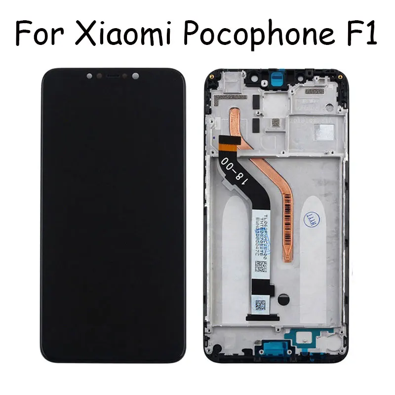 Для Xiaomi Pocophone F1 ЖК-дисплей кодирующий преобразователь сенсорного экрана в сборе для Xiaomi Pocophone F1 Замена ЖК-экрана