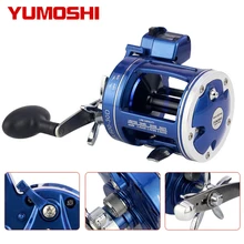 Левая/правая рука 12 шариковых подшипников высокоскоростная Рыболовная катушка с электрическим подсчетом глубины 0-999 футов