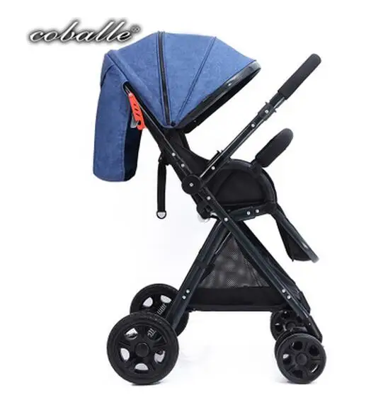 Coballe детская коляска свет складной зонтик автомобиль может сидеть может лежать ультра-легкий портативный на самолет - Цвет: Black frame