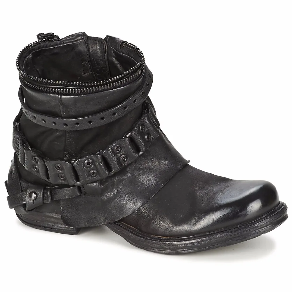 Prova Perfetto мотоциклетные ботинки ретро английский стиль рыцарские сапоги натуральная кожа Пряжка женская обувь ботильоны