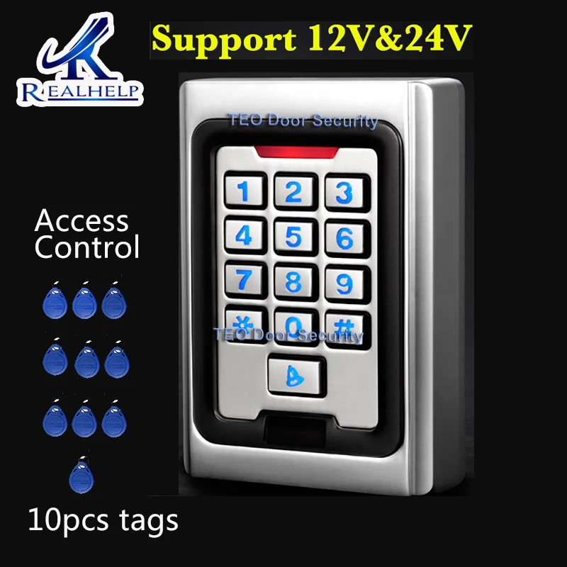 Best  2000 Users RFID Access Control System with Backlight Keypad Metal 125khz card reader Outdoor 9 to 2
