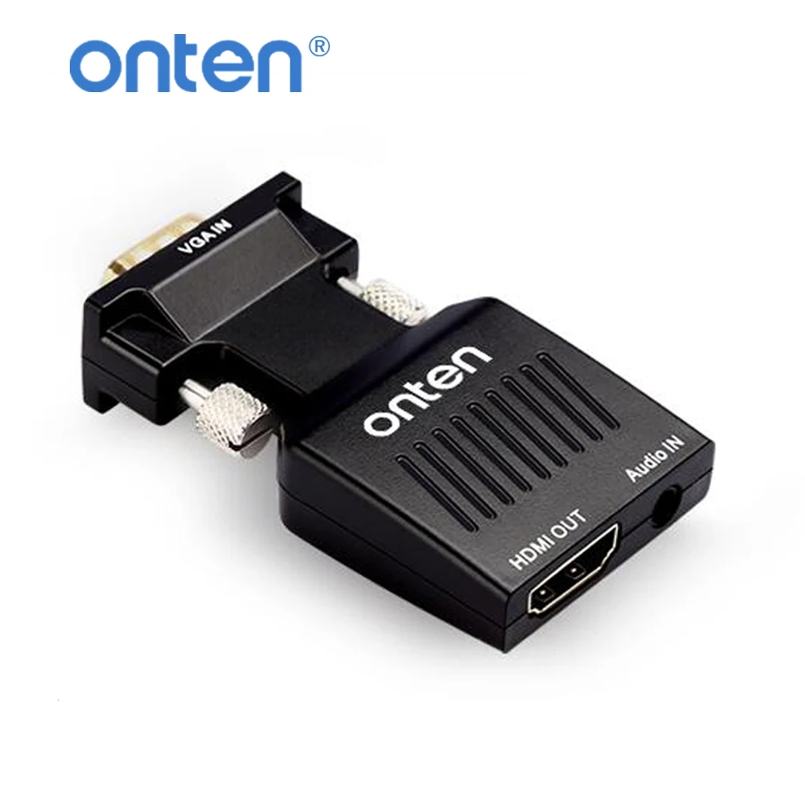 

Onten VGA to HDMI Converter VGA HDMI Adapter Video Converter Connector with Audio Function for Laptop Computer Monitor Projector