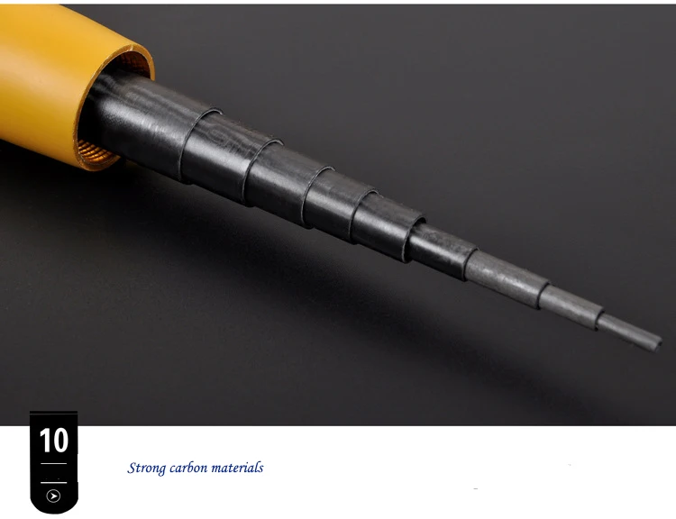 3.0-10.5M Stream Carbon Fiber Telescopic Fishing Rod Ultra Light Carp Fishing