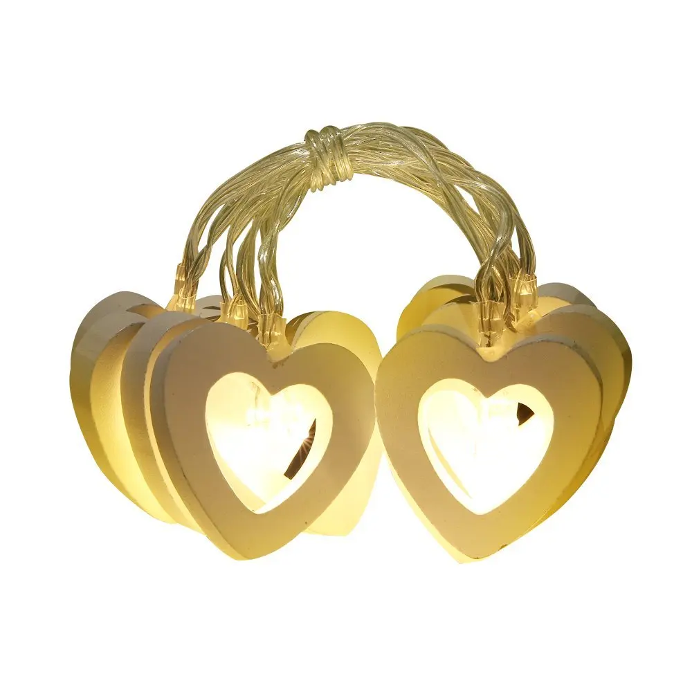 heart string lights battery operated