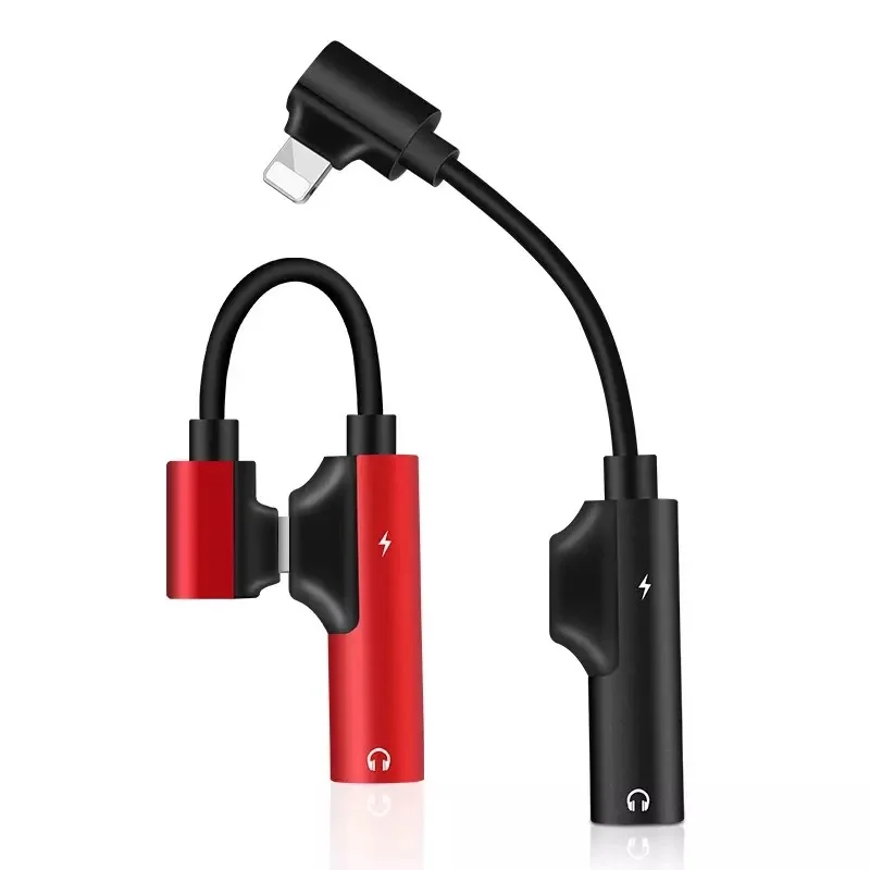 

Audio Charging Hearing Call Connector for Lightning 3.5MM iphone 6 6S 8 7 Plus X XS XR MAX Lighting Headset Adapter AUX splitte