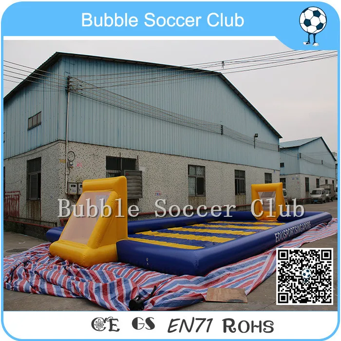 

Free Shipping 14x7m Inflatable Football Arena Soap Football Field Inflatable Football Pitch Soccer Field