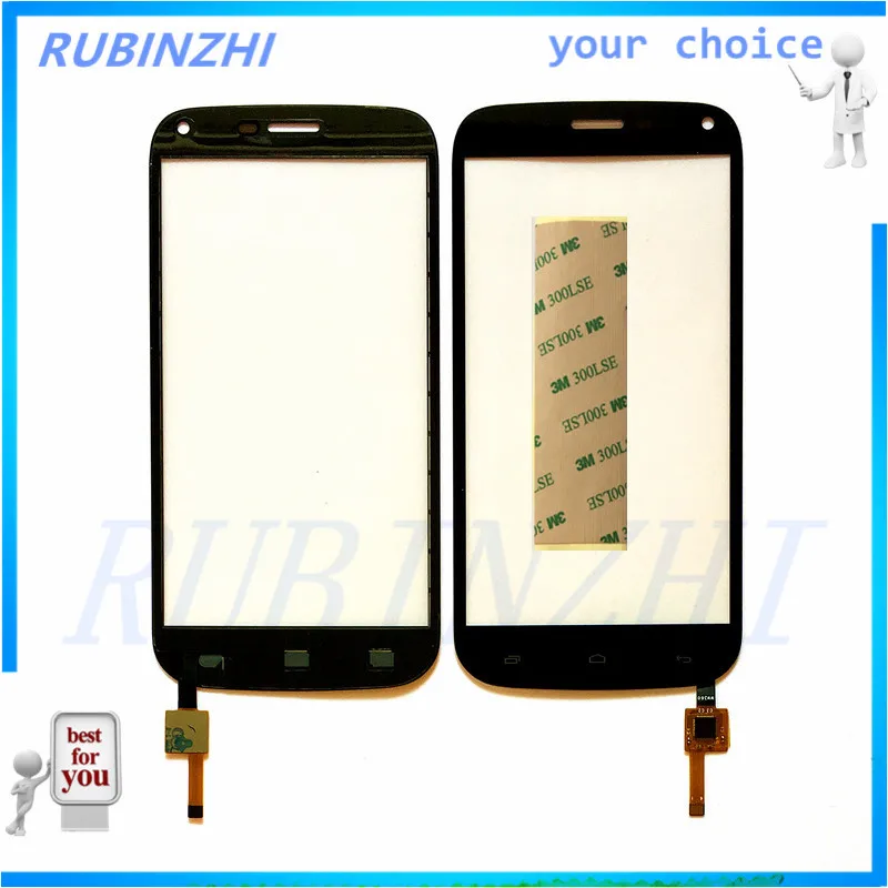 RUBINZHI Phone Touch Panel For FLY iQ458 Screen Digitizer Sensor Ftont Glass Touchscreen with Tape | Мобильные телефоны и
