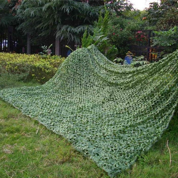 

2M X 4M Pure Green Military Camouflage Netting Woodlands Leaves Camo Cover Army Jungle Netting for Camping Hunting Sunshade
