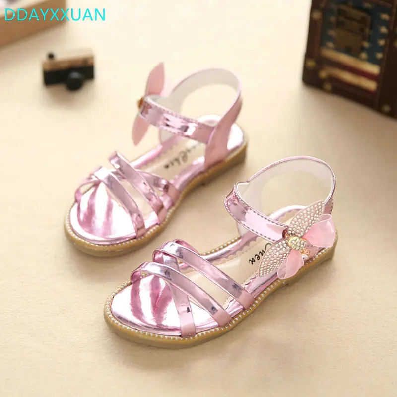

Glitter Girls Princess Sandals 2018 New Summer Brand Bowtie Children Princess Shoes Kids Party Shoe for Girls Sandals EU 27~37