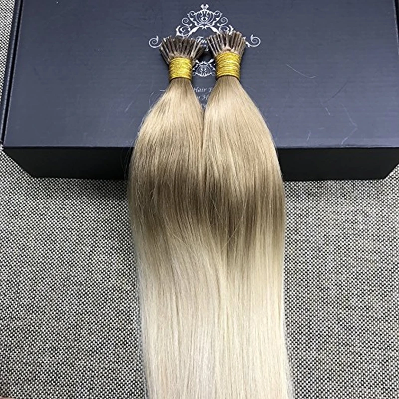 Full Shine Stick Hair Extensions Cold Fusion Ombre Balayage Color