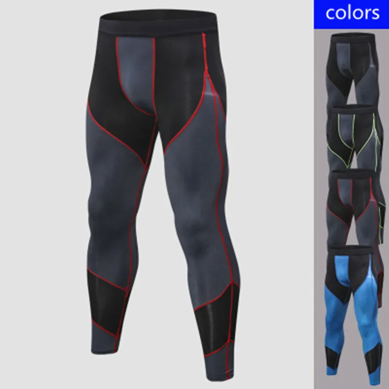 

Running Pants Men Compression Sport Gym Legging Breathable Workout Fitness Jogging Trouser Plus Size Soccer Training Pants XXL