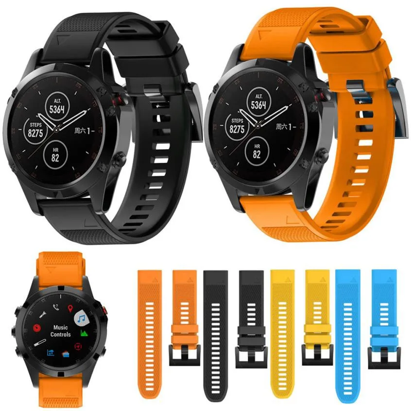 Замена из силикагеля мягкий ремешок для быстрой установки Garmin Fenix 5 Plus Носимых