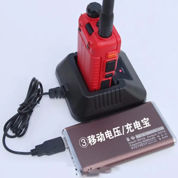 Baofeng UV5R USB зарядное устройство для портативной двухсторонней рации Baofeng Uv-5r Uv-5re 5RB аксессуары для Uv-5ra