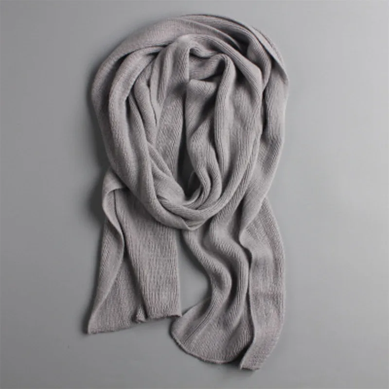 2020 NEW Knitted Winter Scarf Men Thick Warm Cashmere Scarves Black Gray Long Male Neck Warmer Women Scarves Red men scarf style Scarves