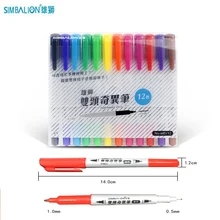 Simbalion масла Bizarre ручка двойной головной толстая/концом Книги по искусству маркер Водонепроницаемость и быстрое высыхание эскиз картины на бумага, стекло