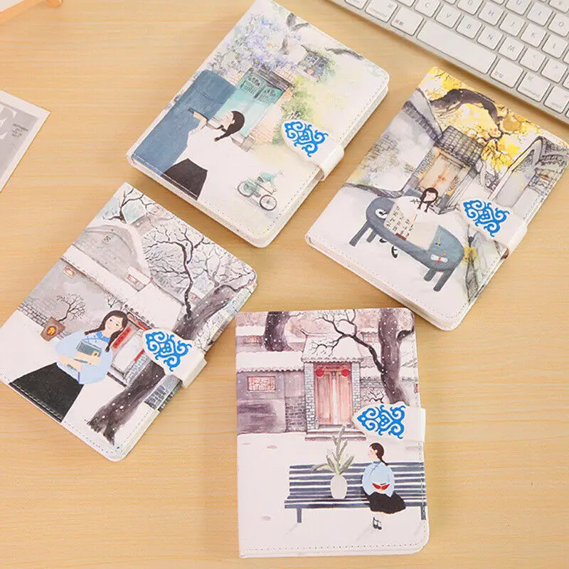 

Retro Chinese art buckle notebook student stationery retro creative diary