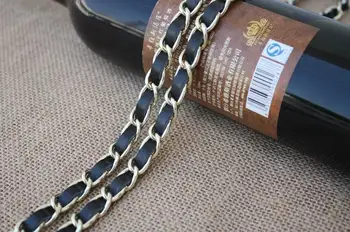 

(2 PCS/lot) 3 color manual mill grinding one shoulder worn long chain shoulder belt hardware 120 cm handbags leather chain buckl