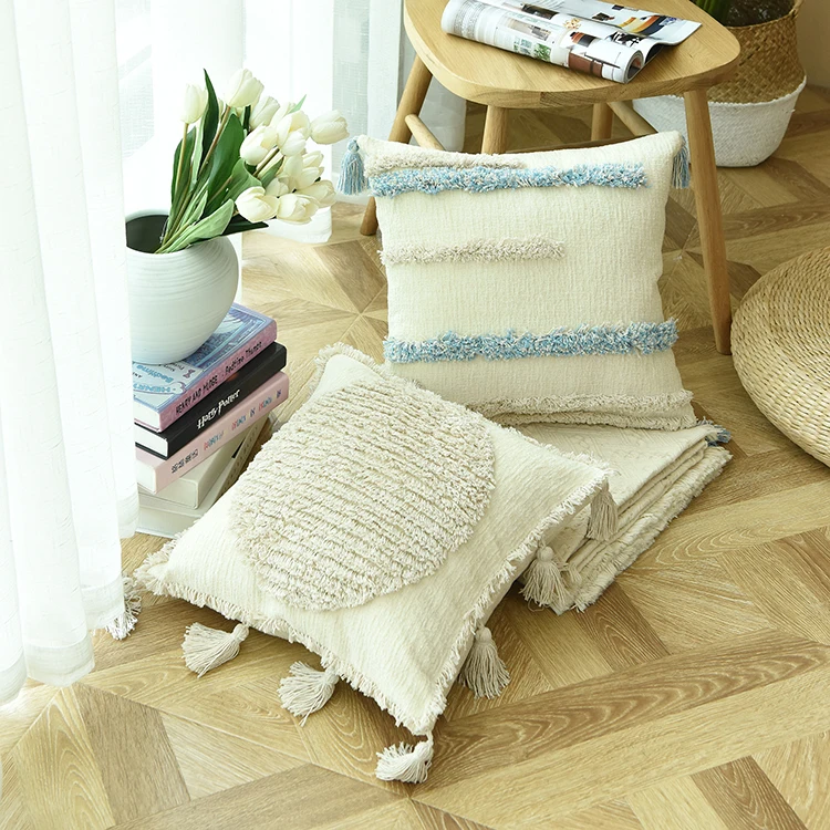 Cushion Cover Chenille Assorted Colours Home Decoration Sofa Bed 45x45cm