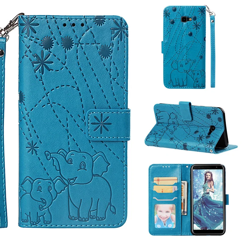 

2019 Flip PU Leather Mobile Phone Case sFor Samsung Galaxy J4 Core J6 Plus J3 J7 2018 Cases Wallet Bag J330 J530 J730 Cover Case