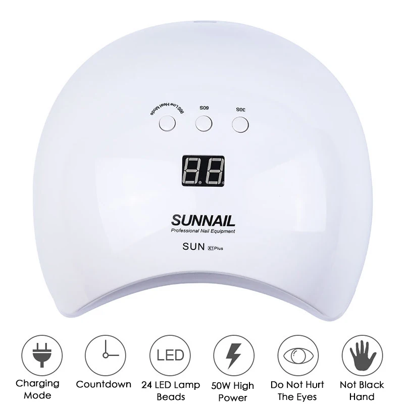 Белый SUN X1plus лампа для ногтей 50 Вт УФ светодиодный гель сушилка для ногтей уход, маникюр машина для ногтей со светодиодной лампой для дизайна ногтей лампа для сушки гель-лака