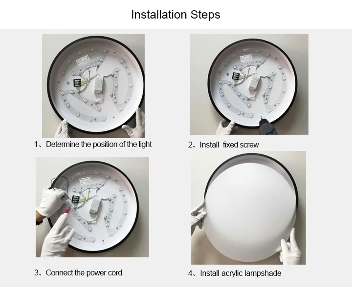 Luzes de Teto Lâmpadas de Teto Elétrico para Varanda Sala de Estar Venda Quente Ultra-fino Circular Controle Remoto Dispositivo - Cozinha 5cm Led Mod. 255608 26 Cheap Luzes de teto