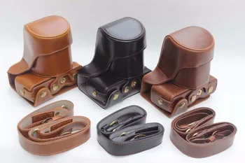 

Camera Video Bag PU Hard Case For canon EOSM10 EOSM6 EOSM3 M10 M6 M3 EOSM5 M5 Camera Hard Camera Bag Half Body Case strap