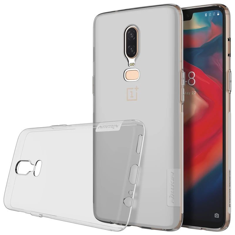 

1+6 Oneplus 6 Case NILLKIN Ultra Thin Transparent Nature TPU Capa For Oneplus 6 5 5T Case Clear Soft Back Cover For One plus 6