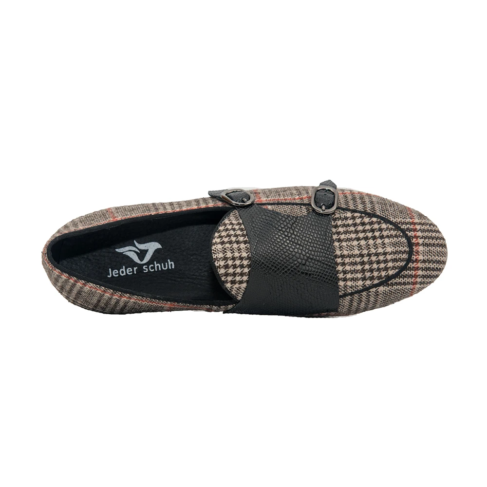 Jeder Schuh/Мужская обувь мужская повседневная модные лоферы в клетку на плоской
