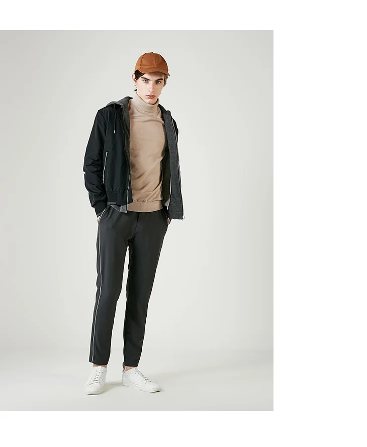Новая мужская верхняя одежда с капюшоном, модная повседневная куртка с вышивкой, осенне-весеннее пальто C | 4191OM528