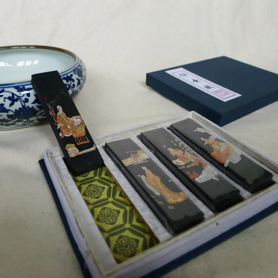 4pcs/set Chinese Ink Stick for Painting Calligraphy portrait of ladies Art Supply Four treasures of Study Writing material