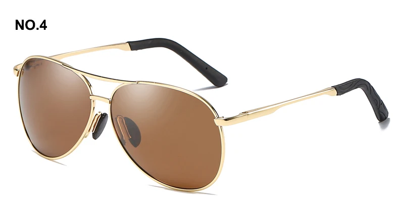 H2OR3 очки солнцезащитные мужские поляризационные очки водителя ретро мода авиатор очки очки солнцезащитные женские Высокое качество Бренд дизайнер солнечные очки UV400 8013 - Цвет линз: C4-GOLD-TEA
