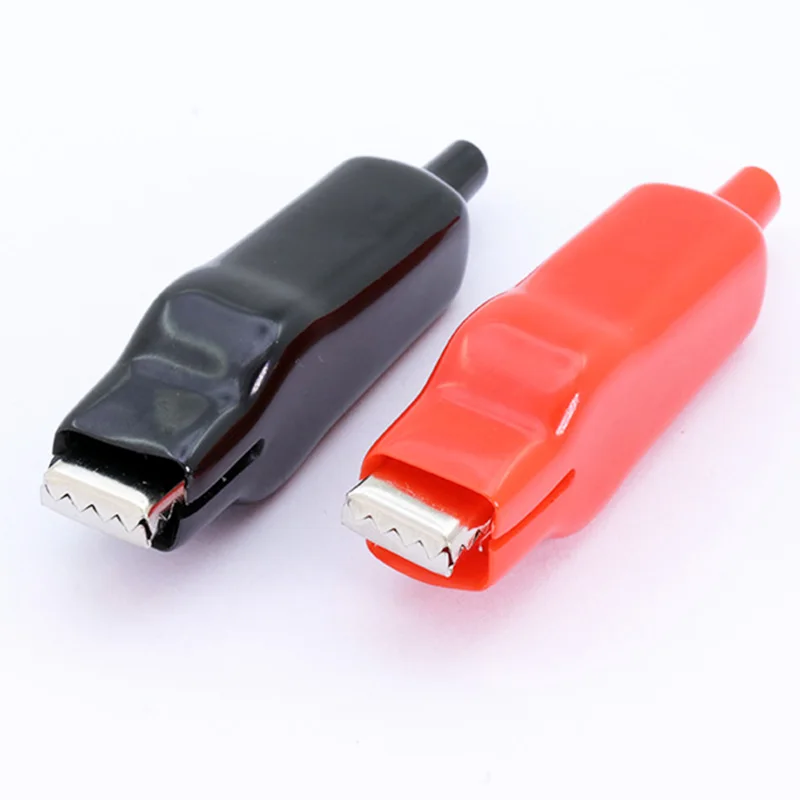 10 шт./партия 65 мм 20A обшитые зажимы аллигатора DIY электрические Тестовые провода зажимы батарея тестовый зонд зажим провода разъем