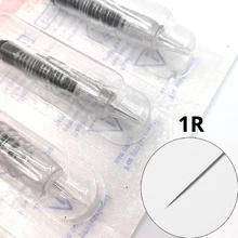 Иглы татуировки 1RL 10 шт картридж иглы Одноразовые стерилизованные татуаж иглы Советы для бровей губ 0,3 мм тату катриджи 10 шт картридж игла картриджи для татуировки стерильные советы для макияжа 1rl