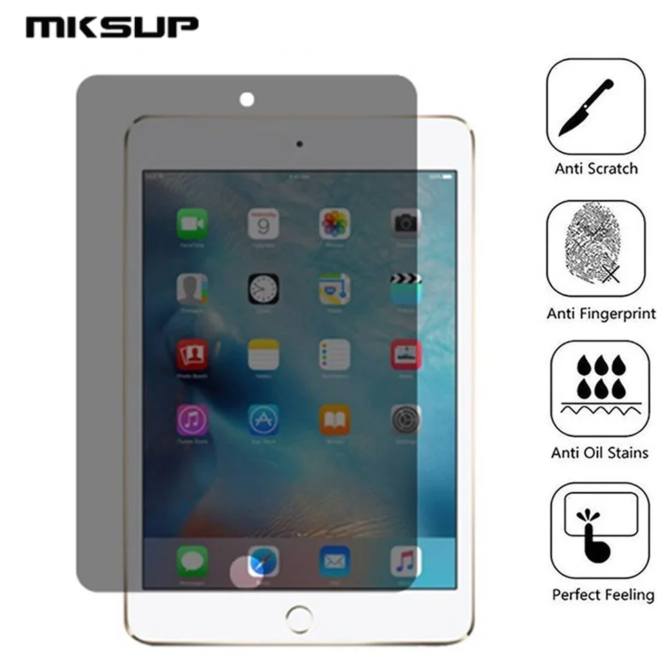 MKSUP For iPad PRO 10 5 2017 Anti Spy Tempered Glass Full Cover Screen Protector 9H