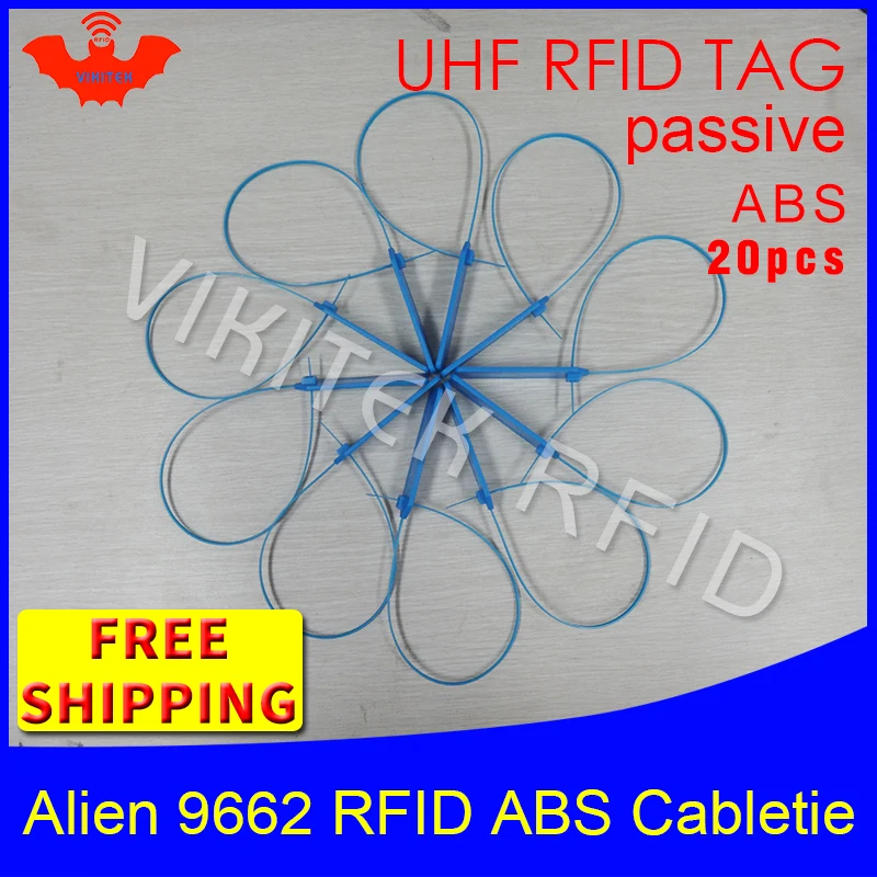 UHF RFID ABS кабельные стяжки чужой 9662 915m868m860-960MHZ H3 EPC 6C 20 штук чтение на большой дистанции smart Пассивная RFID Метка